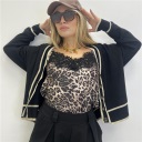 canotta maculata con pizzo jungle